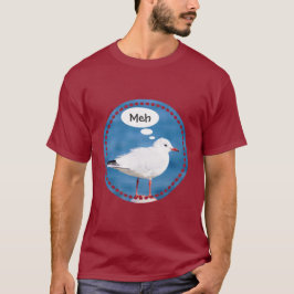 考えるで白いカモメの港の青い海横浜Meh Tシャツ