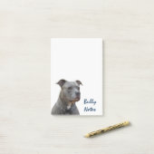 考えるなピットブルのいじめっ子のノート ポストイット (デスク上)