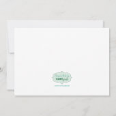 "考えるな女の子"のパーソナライズな文房具の平らなカード ノートカード (裏面)