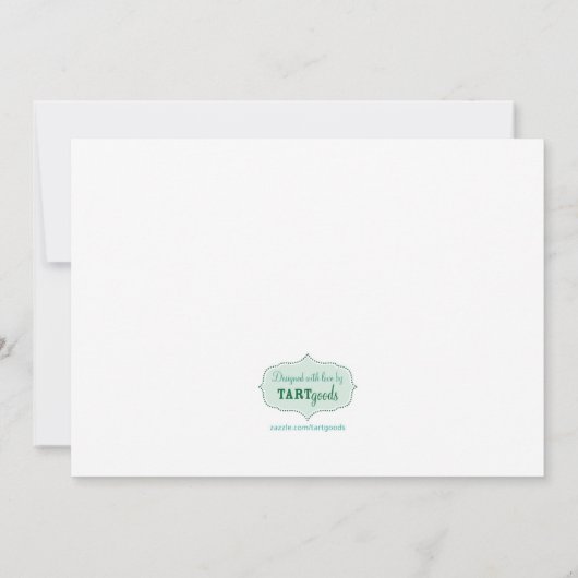 "考えるな女の子"のパーソナライズな文房具の平らなカード ノートカード (裏面)