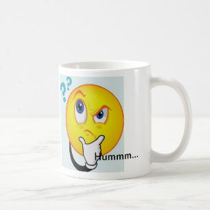 考えるな顔文字のマグはHummmを…読みます コーヒーマグカップ