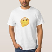 考えるな顔Emoji Tシャツ (正面)