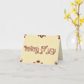 考えるのカード カード (黄色い花)