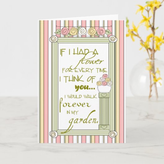 考えるのカード カード (黄色い花)