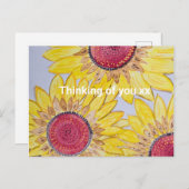 考えるのカード ポストカード (正面/裏面)