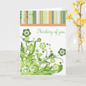 考えるのグリーティングカード カード (黄色い花)