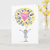 考えるのグリーティングカード カード (黄色い花)