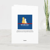 考えるのゴールデンレトリエバーペットドッグカード カード (裏面)