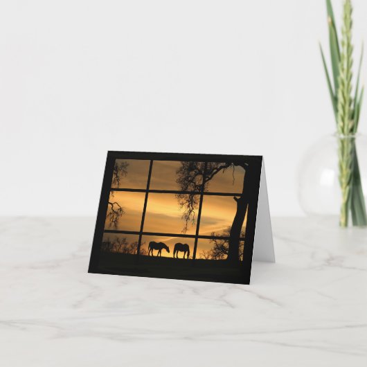 考えるのサンセットウィンドウ カード (正面)