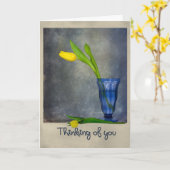 考えるのチューリップ カード (黄色い花)