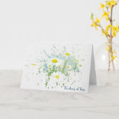 考えるのデイジー カード (黄色い花)