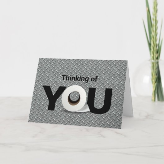 考えるのトイレ紙転が カード (正面)