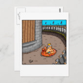 考えるのハガキユーモアのある ポストカード (正面/裏面)