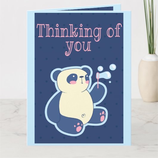 考えるのパンダ カード (正面)