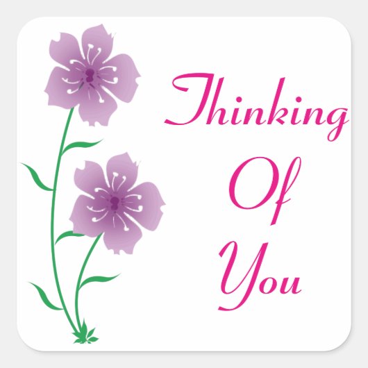 考えるのフローラ スクエアシール (正面)