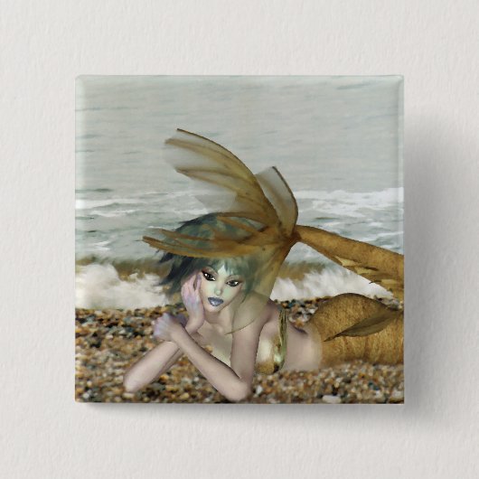 考えるのボタン 缶バッジ (正面)