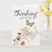 考えるのヴィンテージ植物小フローラカード カード (黄色い花)