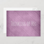 考えるの対角ピンクのグランジストライプ ポストカード (正面/裏面)