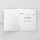 考えるの希望の文字は壊れた青デニム上 カード (内部)