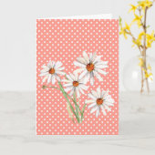 考えるの水彩画デイジー カード (黄色い花)