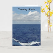 考えるの海白雲 カード (黄色い花)