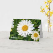 考えるの白デイジー カード (黄色い花)