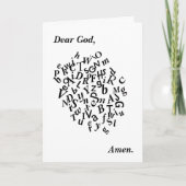 考えるの祈りの言葉 カード (正面)