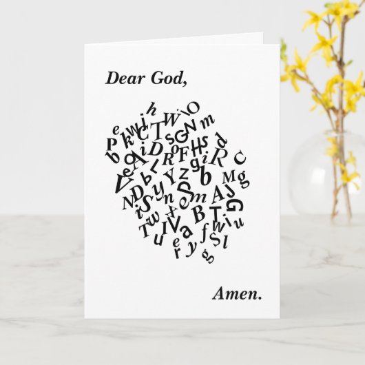 考えるの祈りの言葉 カード (黄色い花)