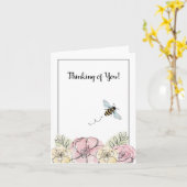 考えるの花と蜂 カード (黄色い花)