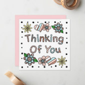 考えるの |お洒落フローラ ノートカード (正面/裏面インサイチュ)