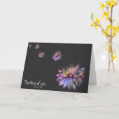 考えるの(ばちゃばちゃ)跳ねる カード (黄色い花)