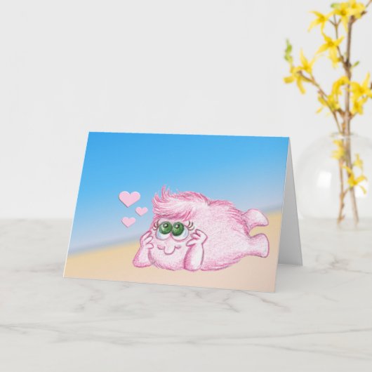 考えるの カード (黄色い花)