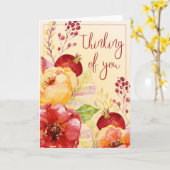 考えるの カード (黄色い花)