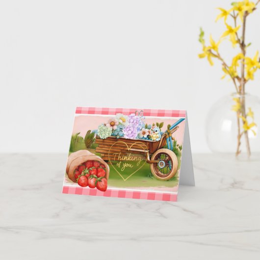 考えるの カード (黄色い花)