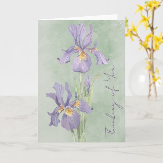 考えるの カード (黄色い花)