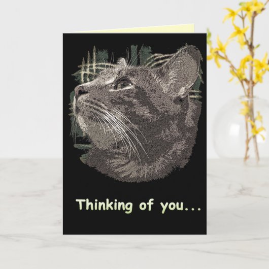 考えるの カード (黄色い花)