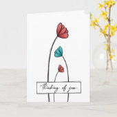 考えるの カード (黄色い花)