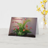 考えるの カード (黄色い花)