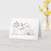 考えるの カード (黄色い花)