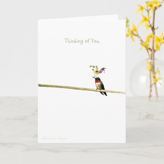 考えるの カード (黄色い花)