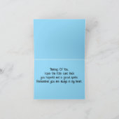 考えるの サンキューカード (内部)