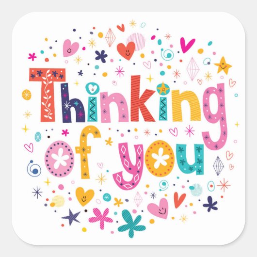 考えるの スクエアシール (正面)