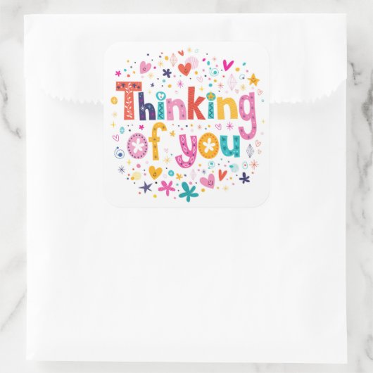 考えるの スクエアシール (バッグ)