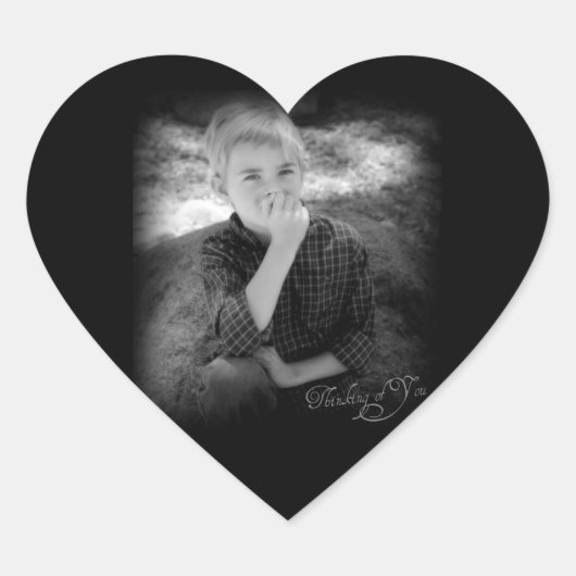 考えるの ハートシール (正面)