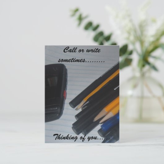 考えるの ポストカード (スタンド正面)