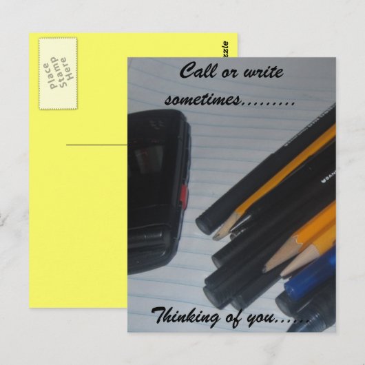 考えるの ポストカード (正面/裏面)