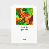 考えるの |抽象芸術カラフル流体アートカード カード (裏面)