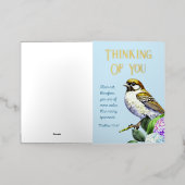 考えるの 箔グリーティングカード (外側レイダウン)