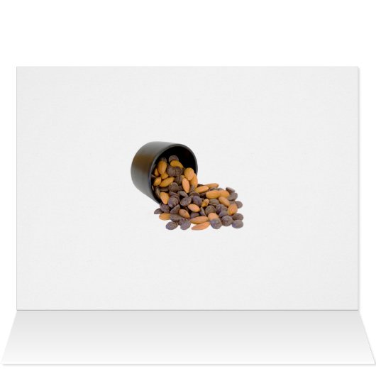 考えるのChocolate Bits Almonds Word Cloud (内部横(上))