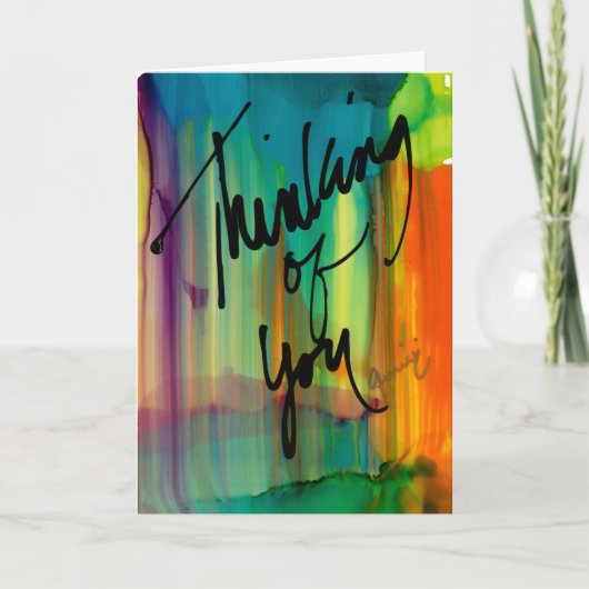 考えるのLovitudeノートカー空白のド サンキューカード (正面)